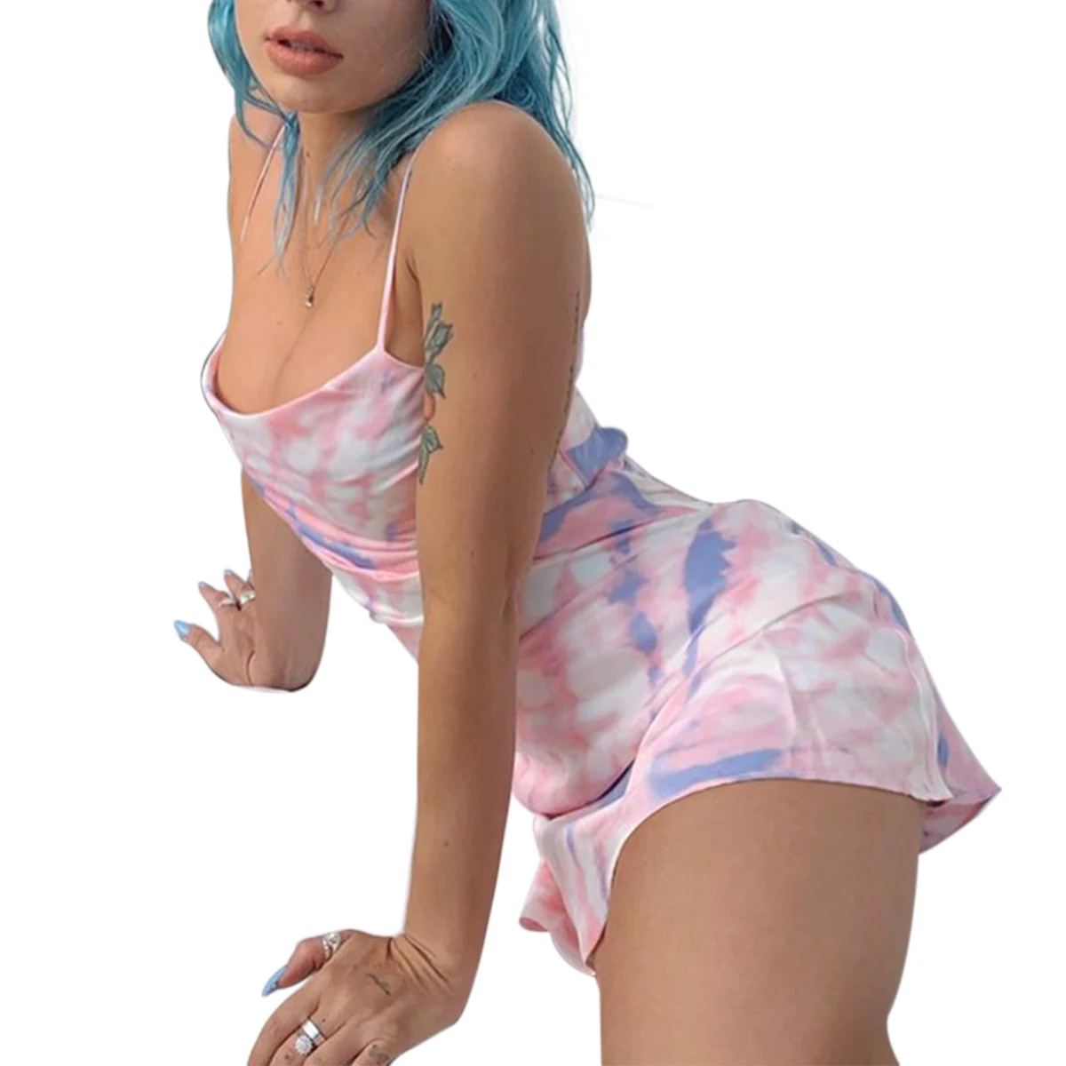 2020 Fashion Female Sexy Dresses Women Summer Stylish Sleeveless Slash Neck Mini Club Streetwear Ladies Print Colors | Женская одежда