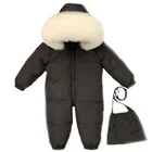 Детская куртка-пуховик для мальчиков, серебристый, водонепроницаемый, толстый пуховик, куртка-пуховик, куртка для девочек, ветрозащитный и теплый пуховик, пуховик с натуральным меховым воротником