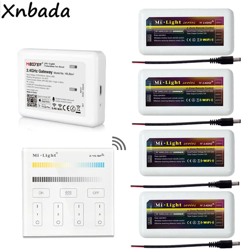 Milight WL Box1 Led контроллер MiBoxer 2 4G B2 цветовая температура Сенсорная панель Пульт