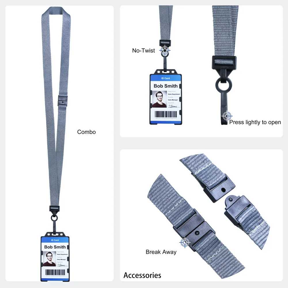 Чехол Bestom для рабочего удостоверения личности сотрудника с ремешком