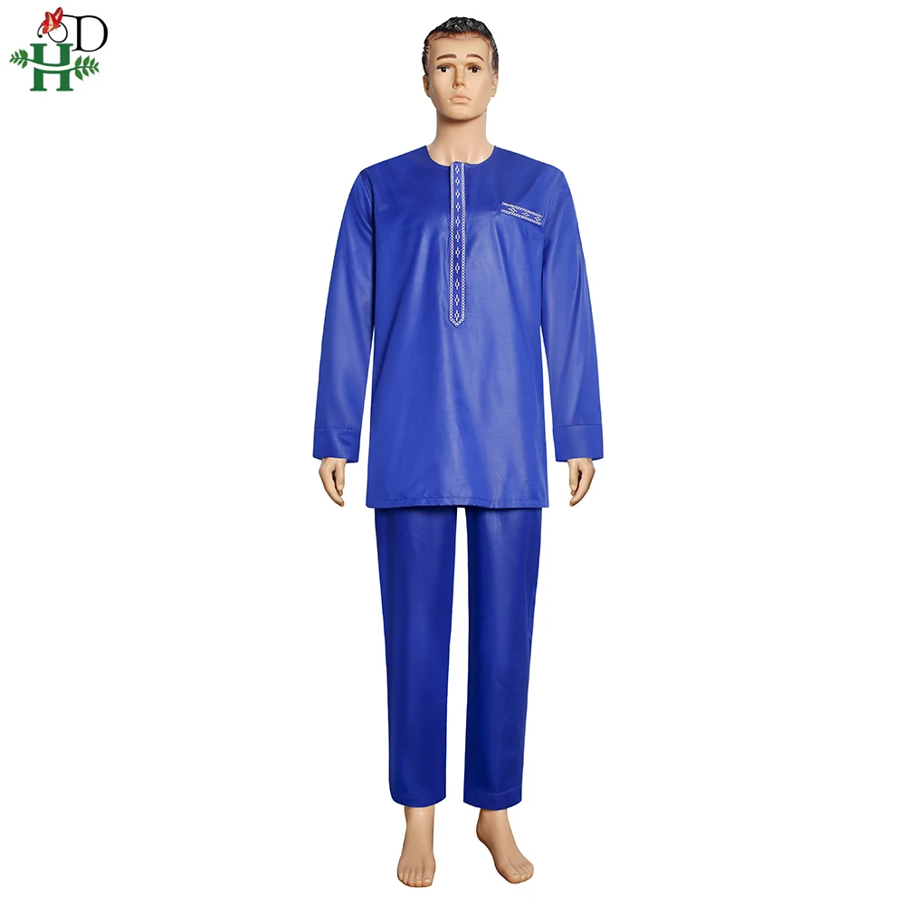 H&ampD New African Men Dashiki Clothes Shirt Pants Suit For Embroidery Tops Trouser Set Long Sleeve South Africa Clothing - купить по