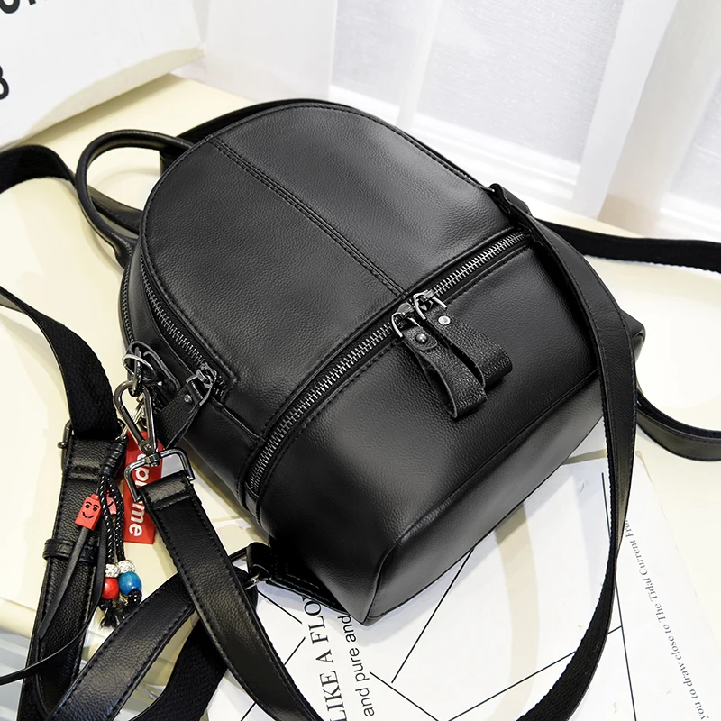 Кожаный мини рюкзак 2019 новый тренд Модный женский студенческий уличный Ins Super Fire