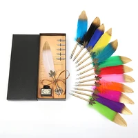 european retro high grade feather pen dip pen english gift box christmas gift to colleagues to send a couple gift