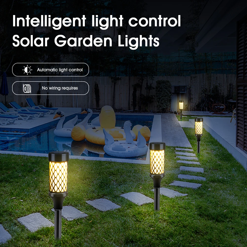

Solar Lights Outdoor 10 LED Pathway Lights With 2 Lighting Mode Waterproof Courtyard Lamp For Walkways, Garden Paths, Patios
