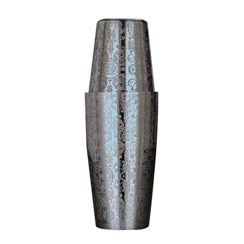 Бостонский шейкер для коктейлей нержавеющая сталь 304 креативный гравировальный