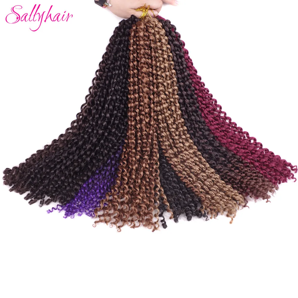 Sallyhair косы с крючком Ombre страсть твист плетеные волосы синтетические удлинители