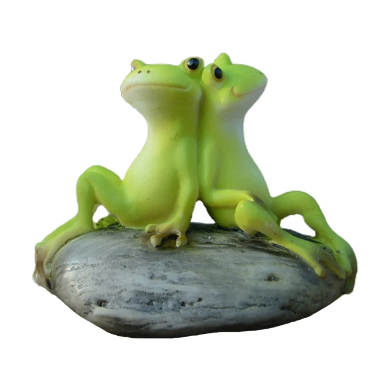 

Hand Made Cute Quiet Frog Action Toy Figures Model Home Children's Room Desk