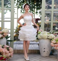 cheap short wedding dresses 2019 organza vestido de noiva robe de mariee wedding dress brides bridal gown