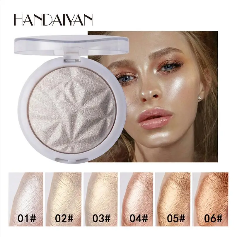 

4 Color Highlighter Facial Bronzers Palette Makeup Glow Face Contour Shimmer Powder Illuminator Highlighter Cosmetics T0670