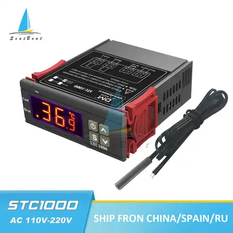 STC-1000 цифровой Температура контроллер термостат терморегулятор инкубатор РЕЛЕ Светодиодный 10A нагревательные охладительные переключатель...