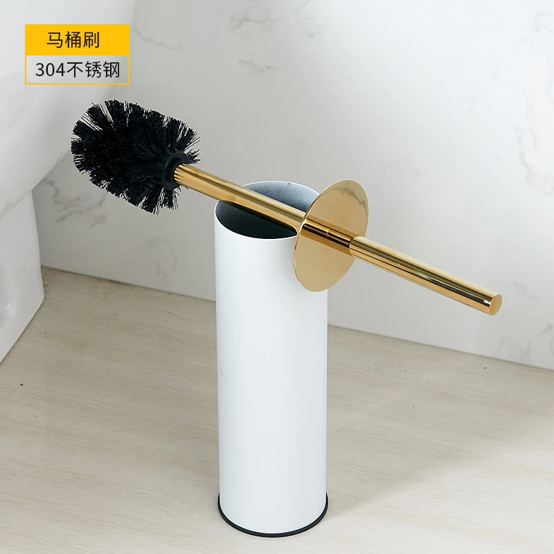 Прочный черный и золотой держатель для туалетной щетки настенные аксессуары