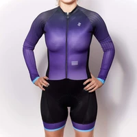 triathlon one piece cycling skinsuit long sleeve women bike speedsuit road bicycle bodysuit macaquinho ciclismo mujer playsuit