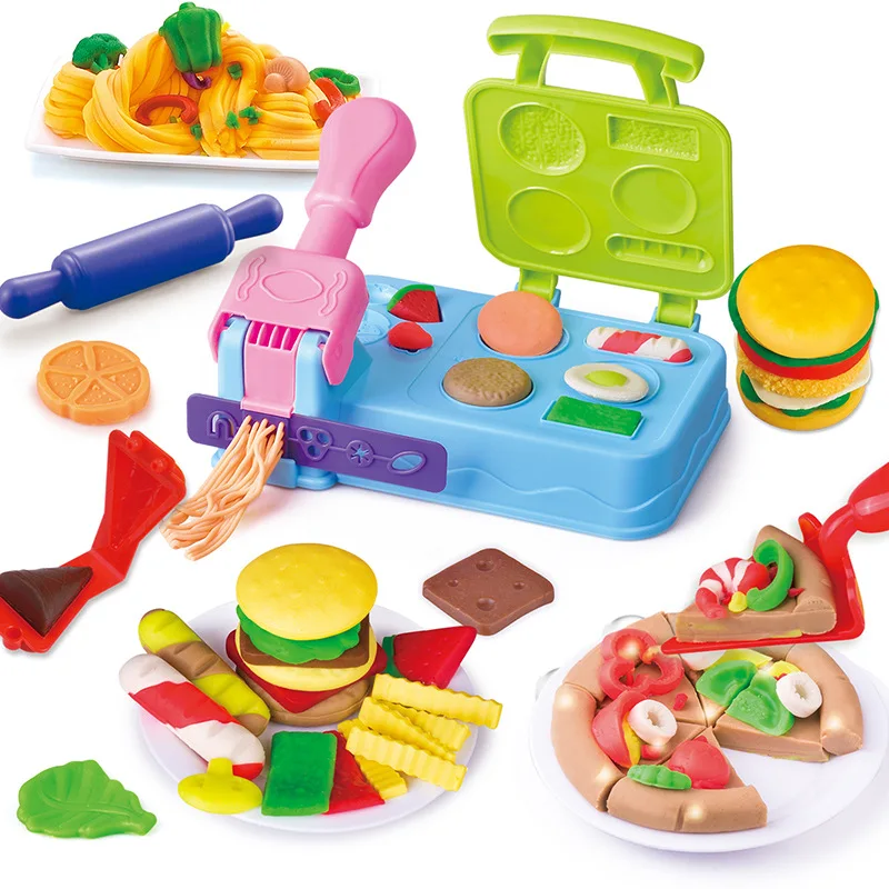

Комплект для ролевых игр, пластиковая игрушка для еды, машина для изготовления лапши своими руками, гамбургер, пицца, торт, ролевые игрушки д...