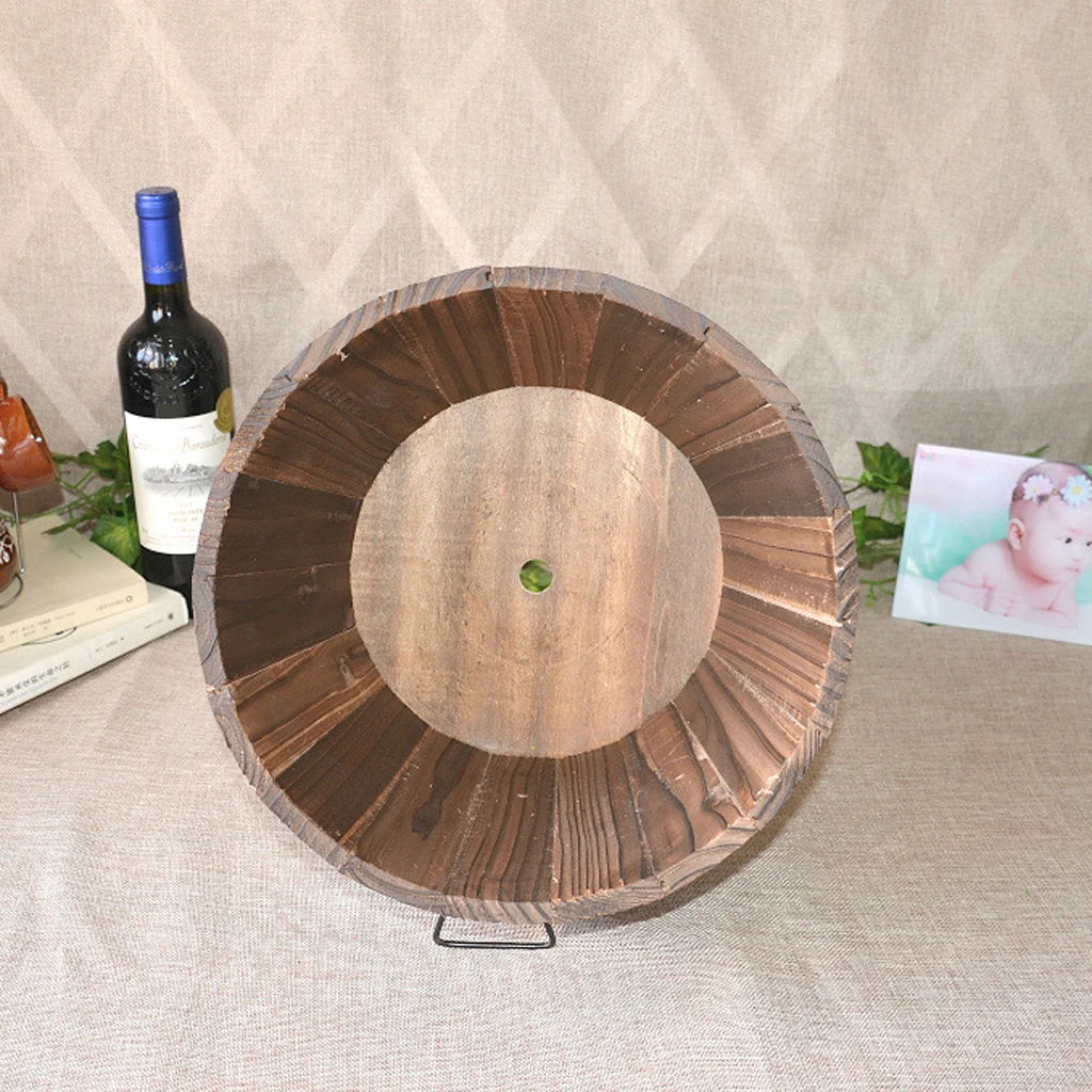 Деревянная напольная подставка горшок цветочный плантатор бочка патио сад