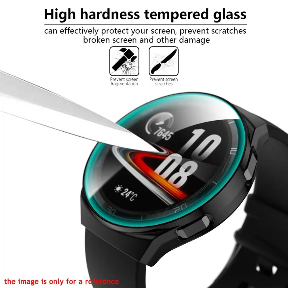 Защитный чехол для Huawei Watch GT 2E GT2E защита часов полное покрытие бампер с закаленным