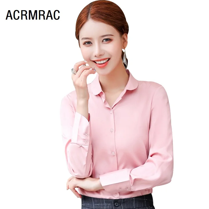 Women shirt Slim autumn   Long sleeve  OL Formal Business Blouses & Shirts Woman 505