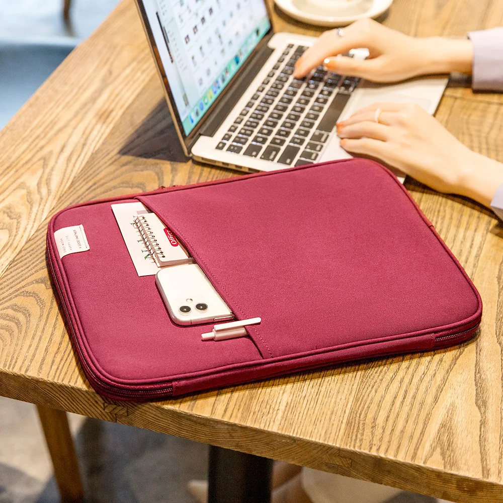 Shouldcat A4 Document Bags Filing Pouch Portable Waterproof Polyester Cloth Organized Tote For Notebooks Pens Computer Stuff Bag