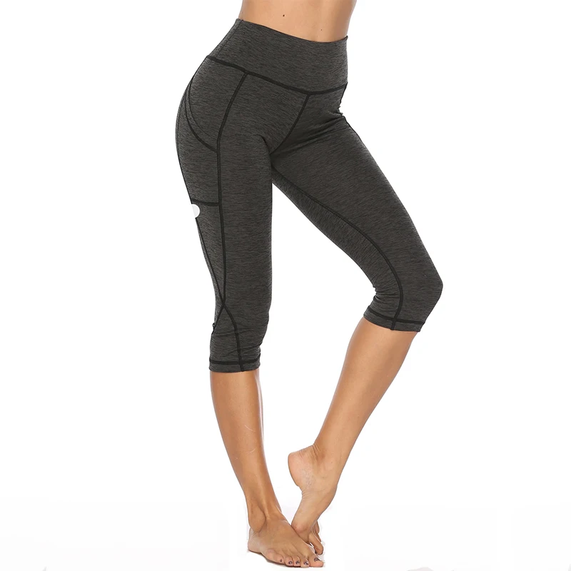 Женские спортивные Леггинсы для фитнеса высокая талия дышащие леггинсы карман