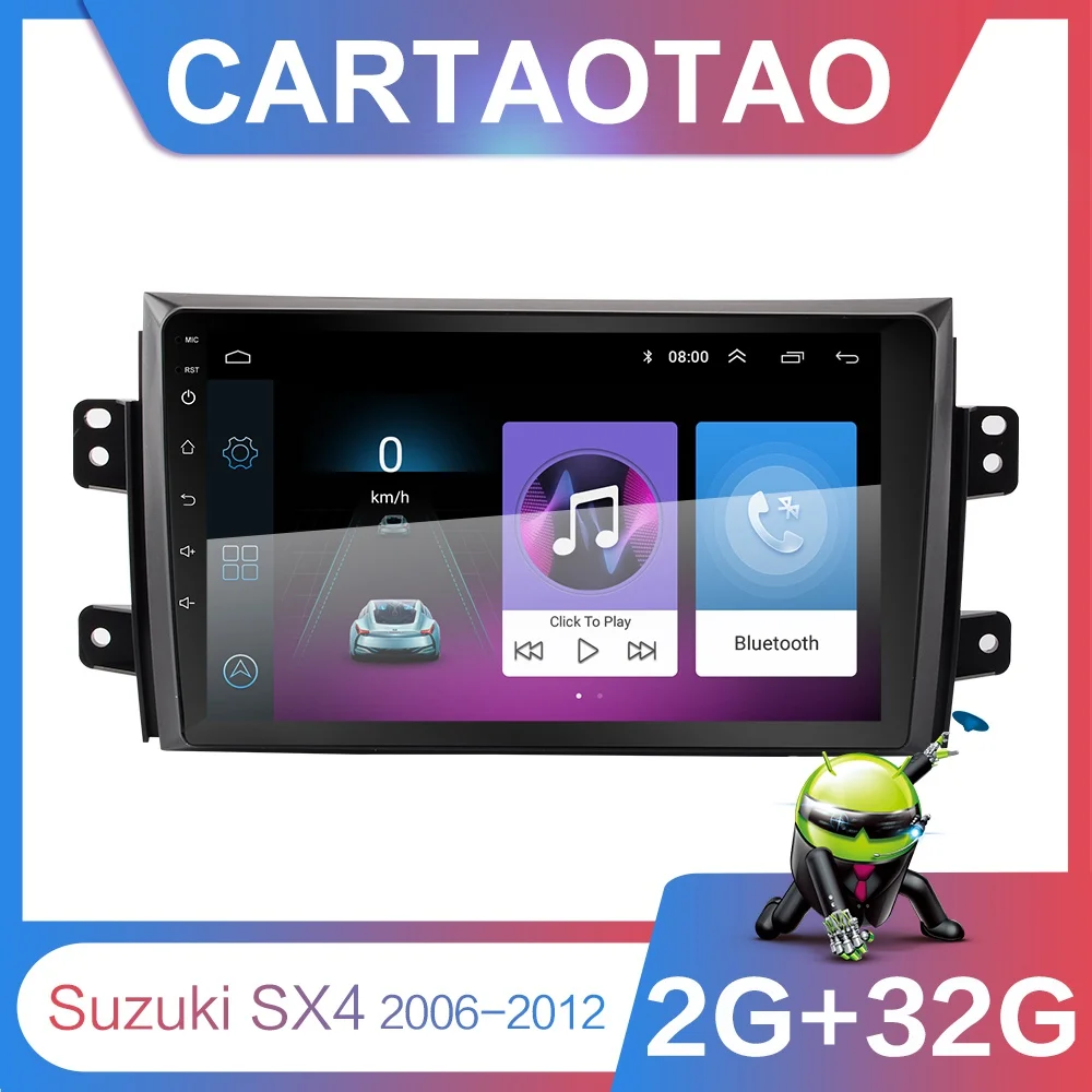 2G+ 32G " 2DIN Android 8,1 GO автомобильный DVD мультимедийный плеер для Suzuki SX4 2006-2012 автомобильный Радио gps навигация WiFi BT плеер 2 Din