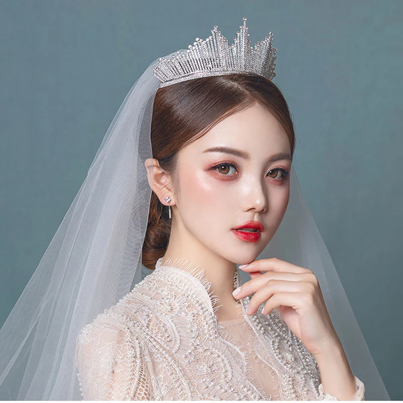 Женская диадема с кристаллами свадебная для невесты | Украшения и аксессуары