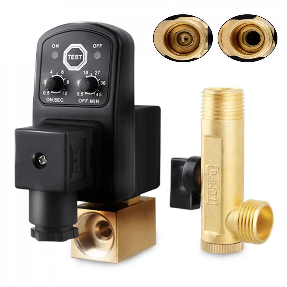 Переменный ток 220 В 1/2 &quotлатунный электронный сливной клапан сплит-Тип с таймером