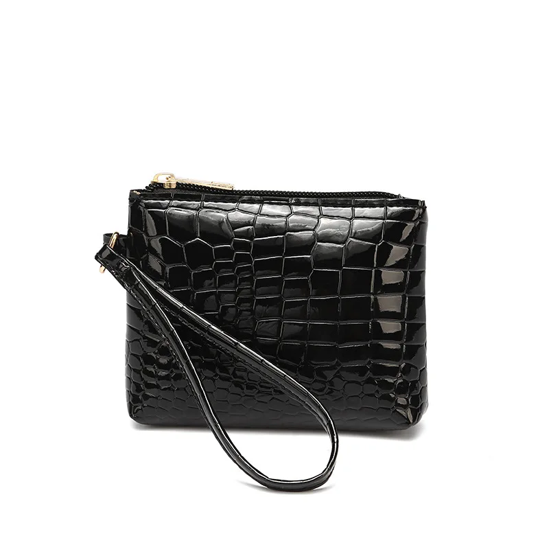 

Crocodile Wallet for Women Coin Purse New Fashion Small Wrist Bag High-quality PU Coin Wallet Zipper Closure Solid