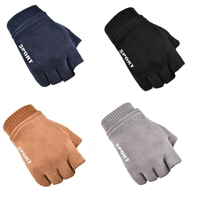 Женские осенне-зимние рукавицы с полупальцами для спорта вождения бархатные