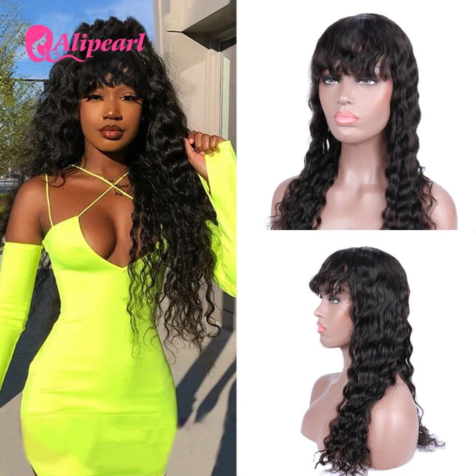 Человеческие волосы Remy 13x6 глубокая волна черные для женщин 130% 180% 250% плотность