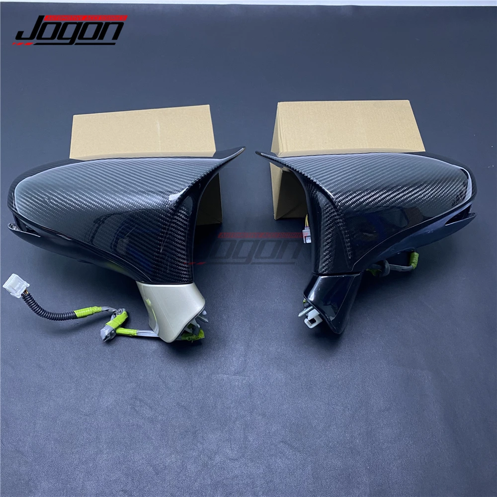 

2015-2018 For Lexus RC XC10 RC300h RC350 F Sport RC F USC10 Real Carbon Fiber Side Wing Rear View Rearview Mirror Cap Cover Trim
