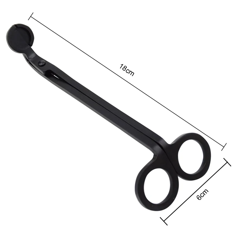 

1pcs Stainless Steel Candle Wick Trimmer Oil Lamp Trim Scissor Tijera Tesoura Cutter Snuffer Tool Hook Clipper Black Hot Sale