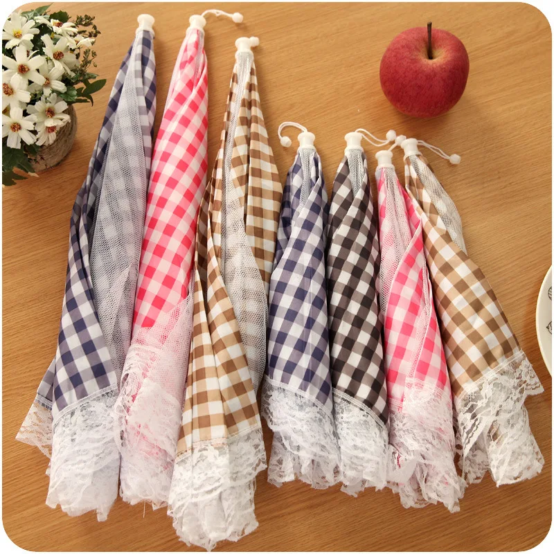 Креативная большая кружевная Крышка для еды C019 пылезащитная Складная крышка