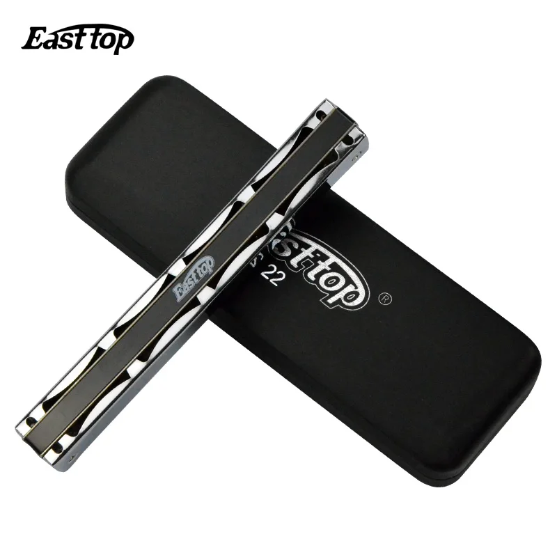 T22 Easttop 22 Отверстия Tremolo Губная гармошка Серебряная Harpa металлическая духовой