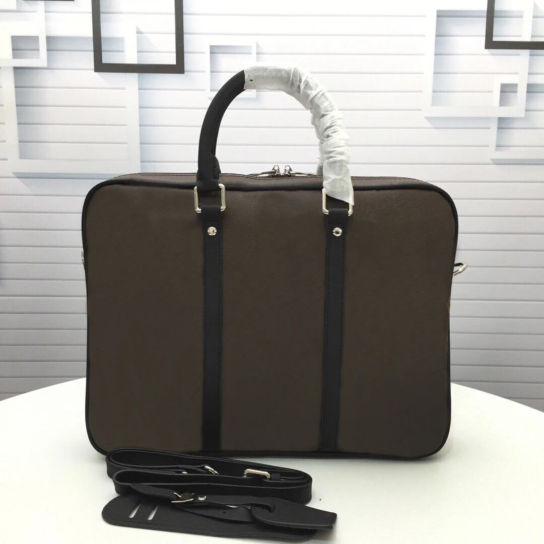 

New High-quality Business Bag Men's Briefcase Leather Business Laptop Bag Men's Document Bag-L1223