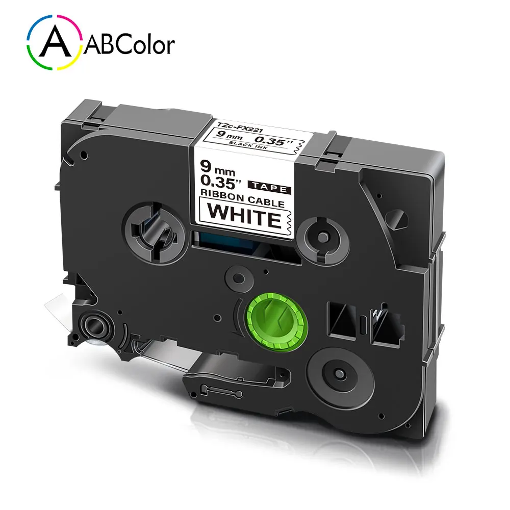9mm Label Compatible For Flexible ID Tape FX221 Black on White Cable Labeling Maker | Компьютеры и офис