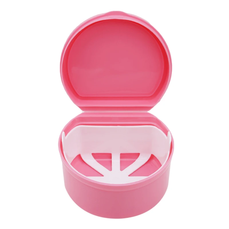 

Cleaning Teeth Case Denture Bath Box Dental False Teeth Storage Box With Hanging Net Container Container Denture Boxes Container