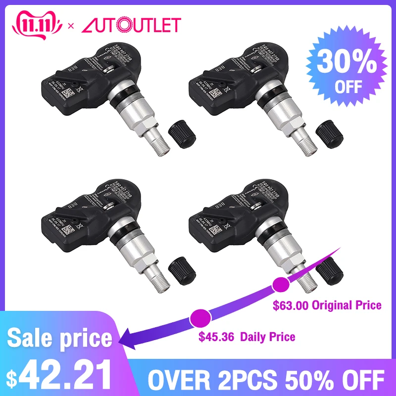 Датчик давления в шинах AUTOUTLET датчик для Audi Skoda Porsche Bentley 5Q0907275 5Q0907275B 4 шт. |