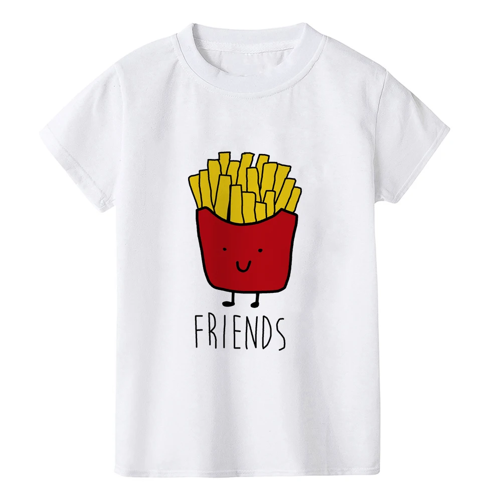 Camiseta de manga corta con estampado de mejores amigas para ni&ntilde;os y ni&ntilde;as, camisetas divertidas, camisetas informales, 2021-1