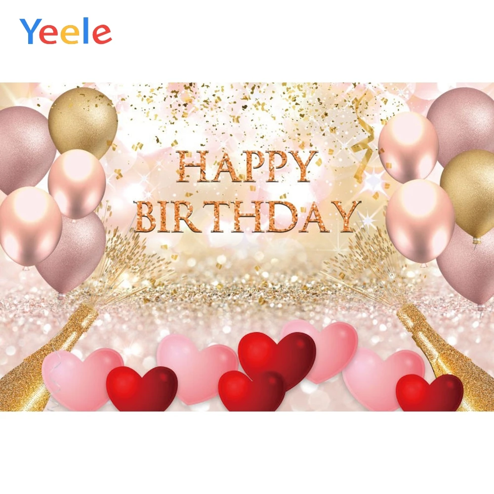 Розовый воздушный шар любовь пиво светильник боке ребенок день рождения