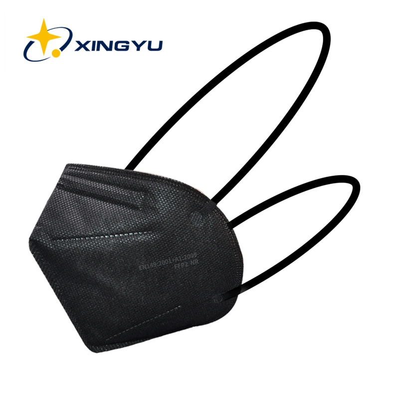 

FFP2 Masks Head-mounted Head Band Design White Black Dust Protective Masks Cubrebocas kn95