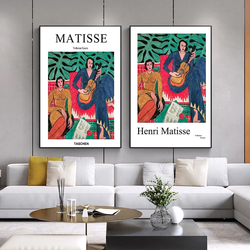 

Music Art Canvas Posters And Prints by Henri Matisse Fauvism Art Paintings On the Wall Art Vintage Pictures For Living Room Wall