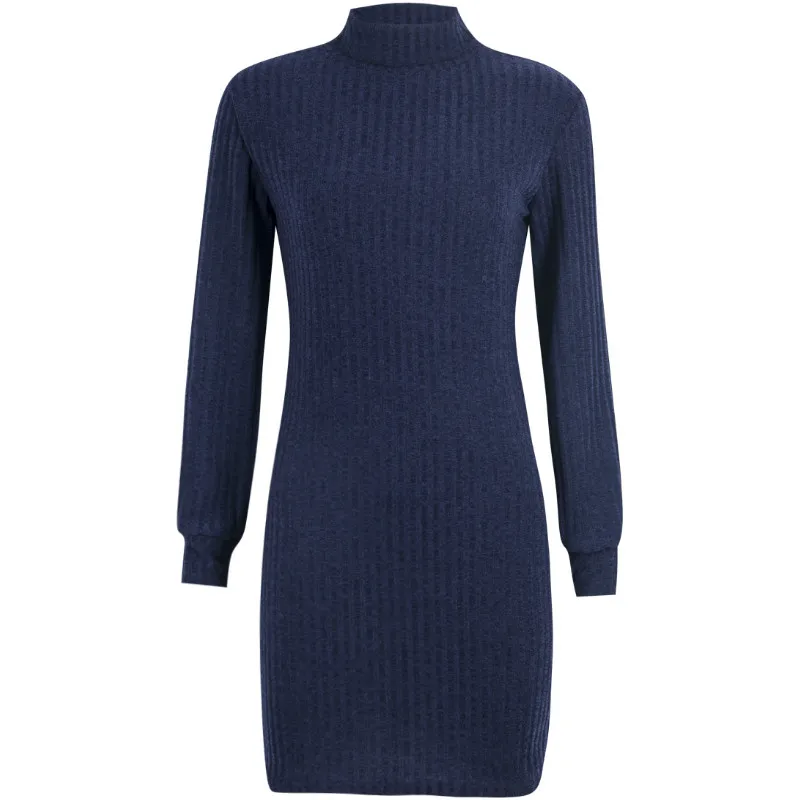 Осенне зимнее платье женское теплое мягкое свитер облегающее пуловер с длинным