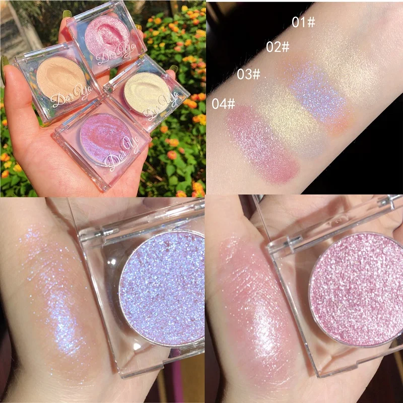 Лазерный Макияж Блеск металлик палитра теней для век пигментированные мерцающие