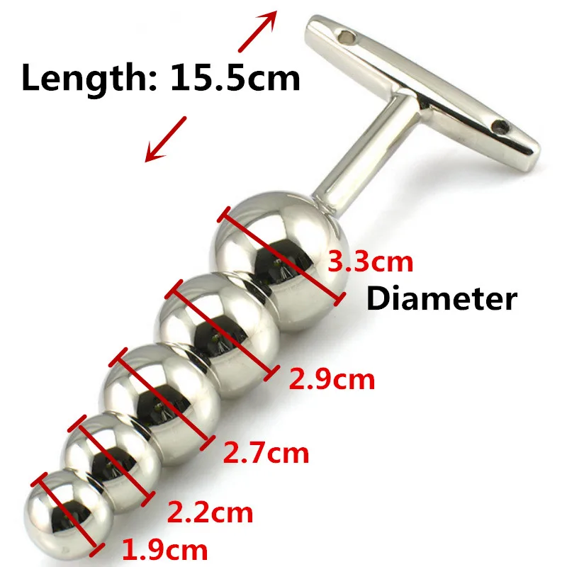 Большая Металлическая Анальная пробка Стимулятор точки G фаллоимитатор из