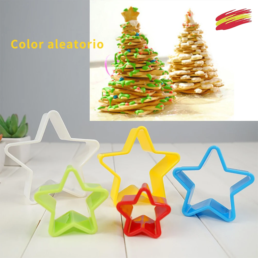 Tesosy cookie cutter 10 PCs colorful plastic cookie molds, used for cookies, Fondant and bake cakes, random Colore