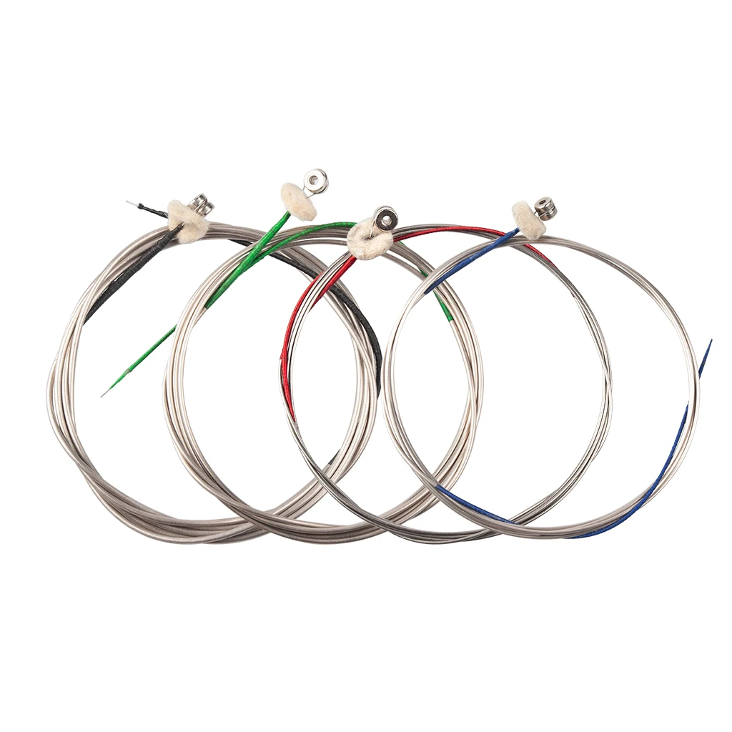 

4 Pack 4/4 Double Bass Strings Music Instrument Accs Full Kit 10x10x1cm