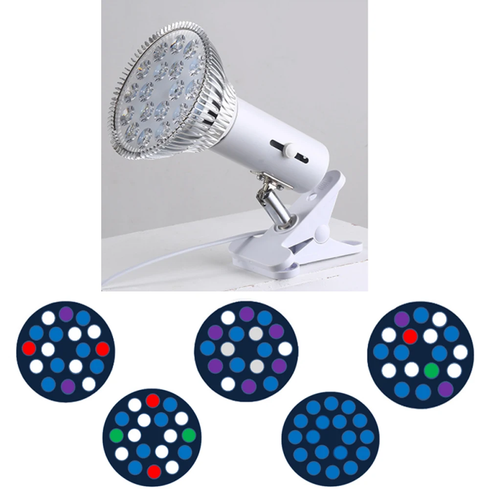 54W Full Spectrum LED Aquarium Light E27 PAR38 Plant Grow Bulb for Coral Reefs (bulb with holder)|aquarium light e27|led aquarium lightfull spectrum