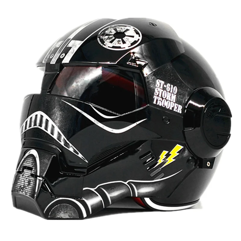 Шлем Черного Воина Железного человека шлемы С Откидывающейся Крышкой