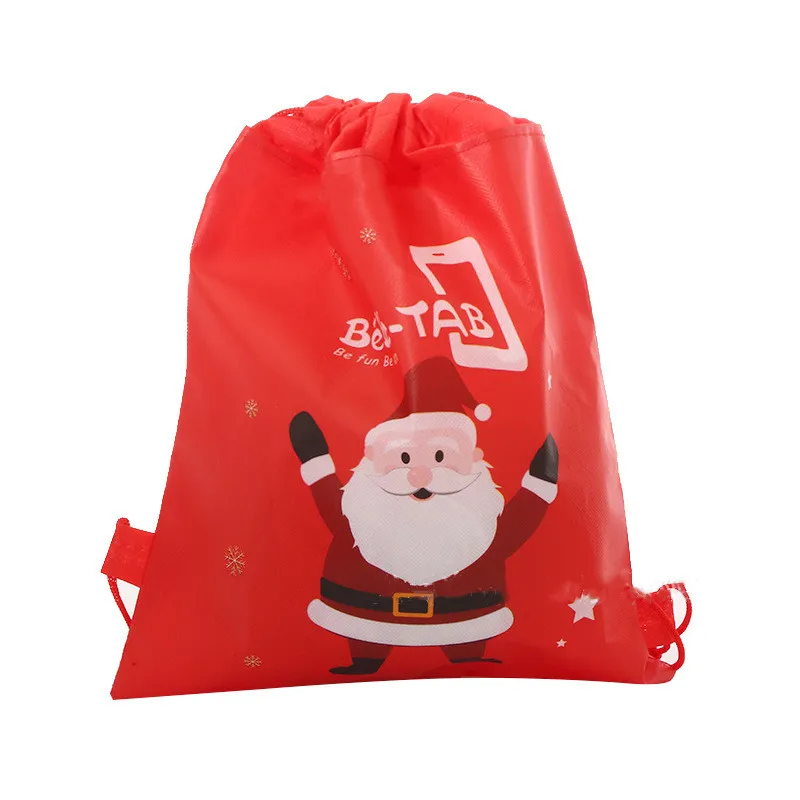 Лидер продаж подарок на Рождество/конфеты сумка Санта Клаус шнурок большой