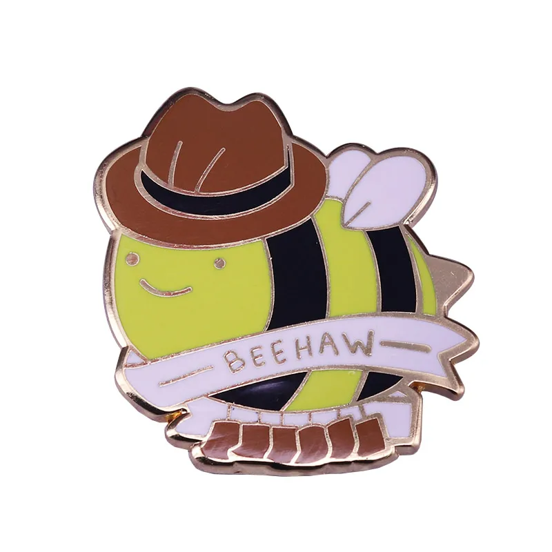 Giddy up с эмалью в виде булавки Beehaw коллекция ковбойской культуры забавные