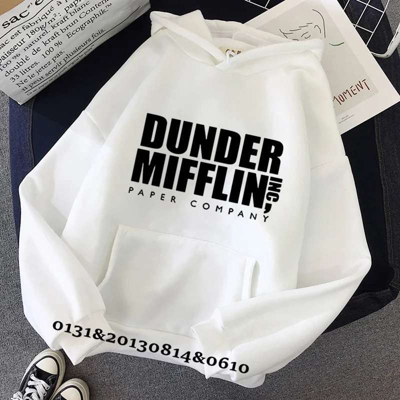

Dunder Mifflin Paper Inc Printed Sweatshirt Women's Hoodie 2021 New The Office Hoodie Unisex Round Neck Moletom Feminino Hoodie